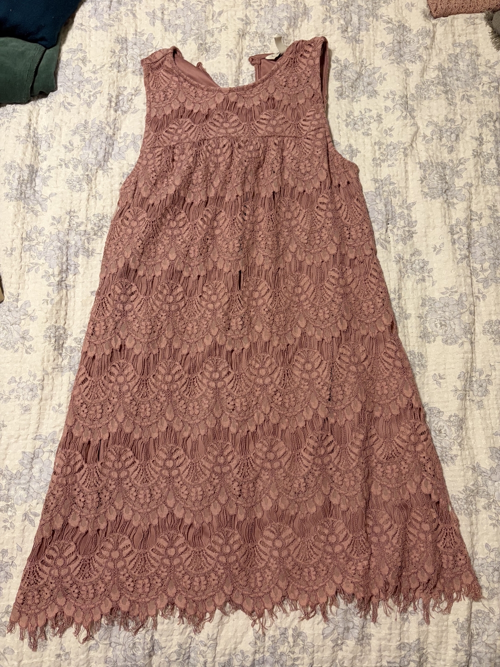 Pink Lace Mini Dress